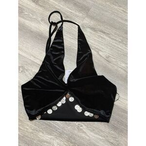 Wandering‎ Woman Velvet Coin Halter size Medium NWT